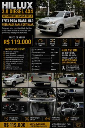 TOYOTA HILUX 3.0 SR 4X4 CD 16V TURBO INTERCOOLER DIESEL 4P MANUAL